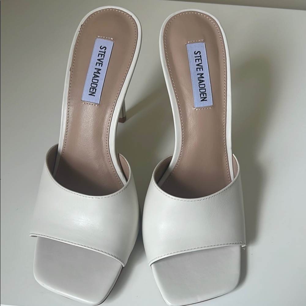 Steve Madden White Heels Size 9